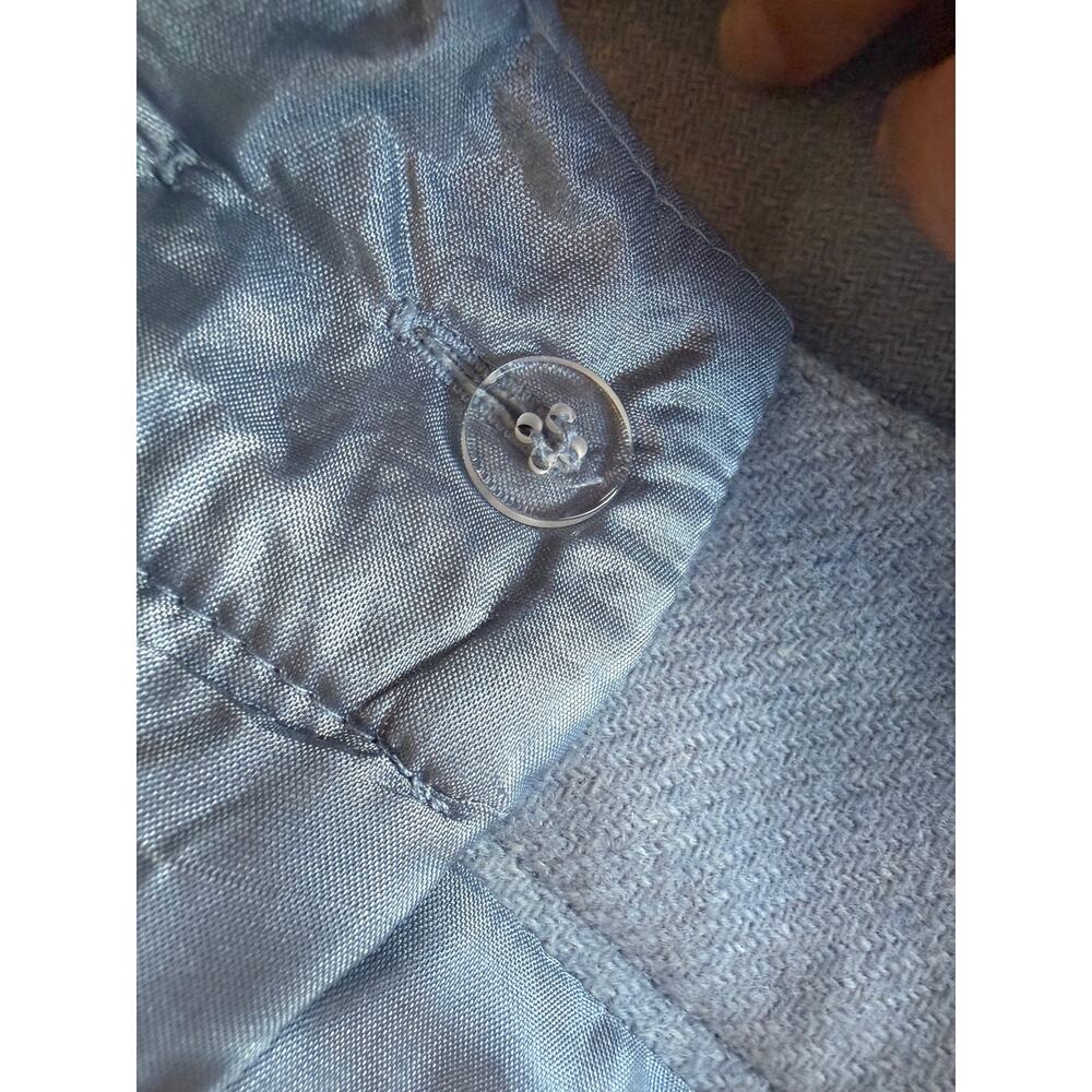 Pendleton Wool Skirt Sz 14 Blue Button Front Quiet Luxury Natural Fiber Vintage - Picture 14 of 15